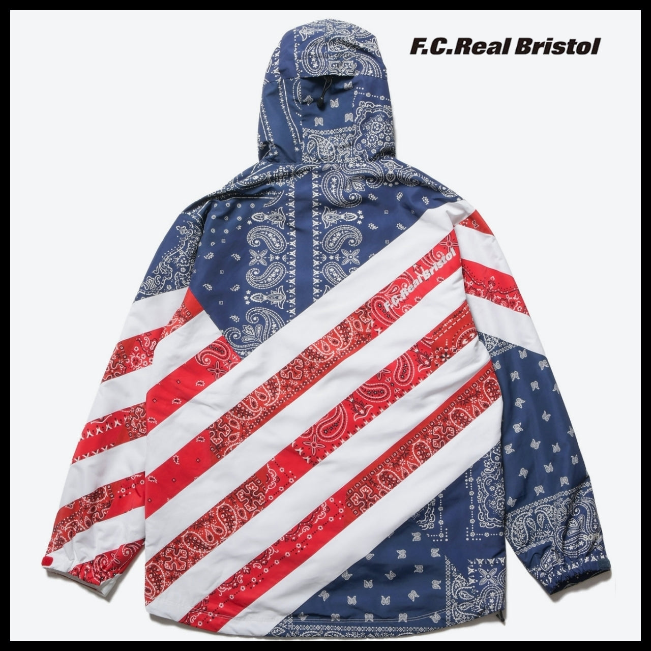 【F.C.REAL BRISTOL】PATCHWORK STRIPE PRACTICE JACKET 2Colors