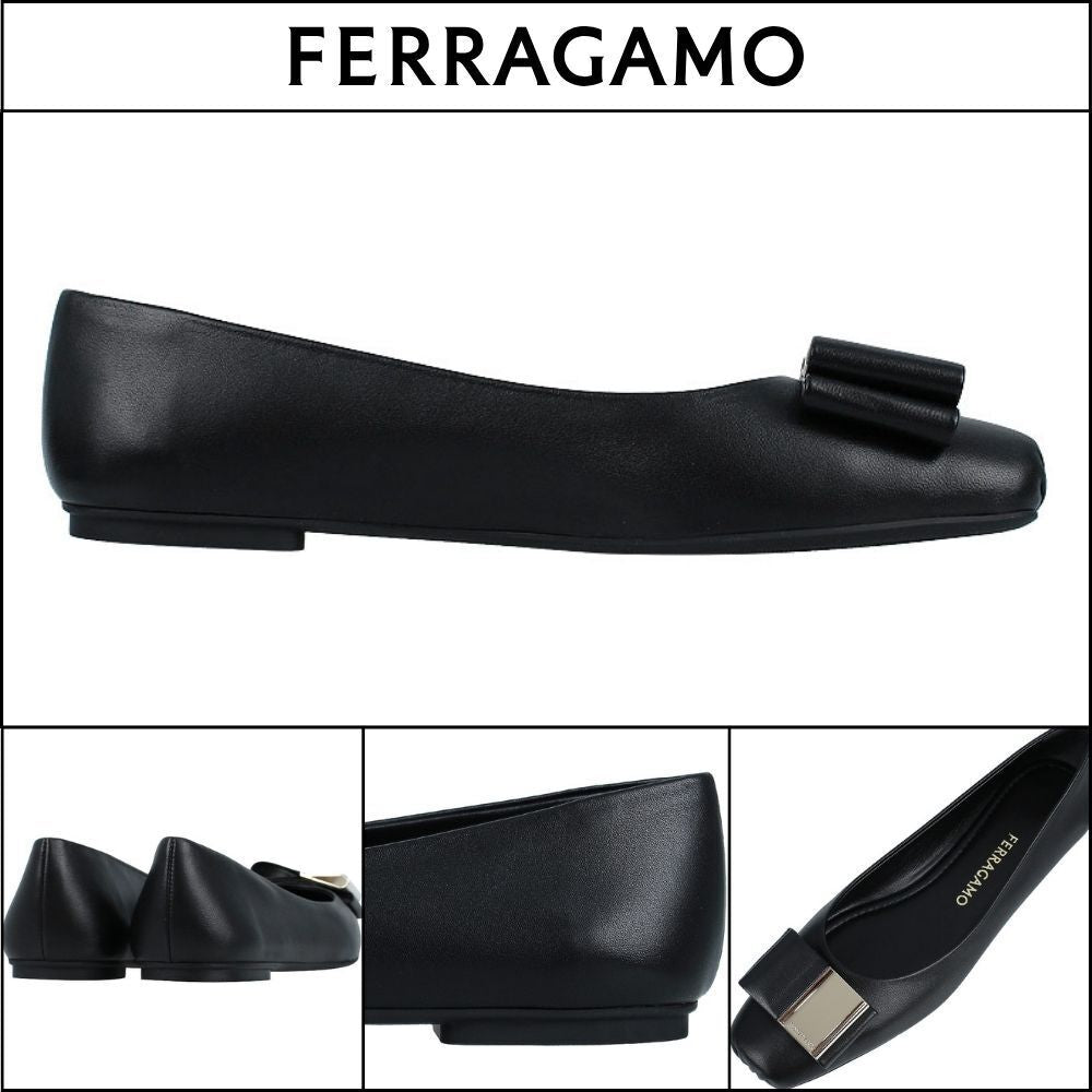 【FERRAGAMO】 Double Bow Ballet Flats