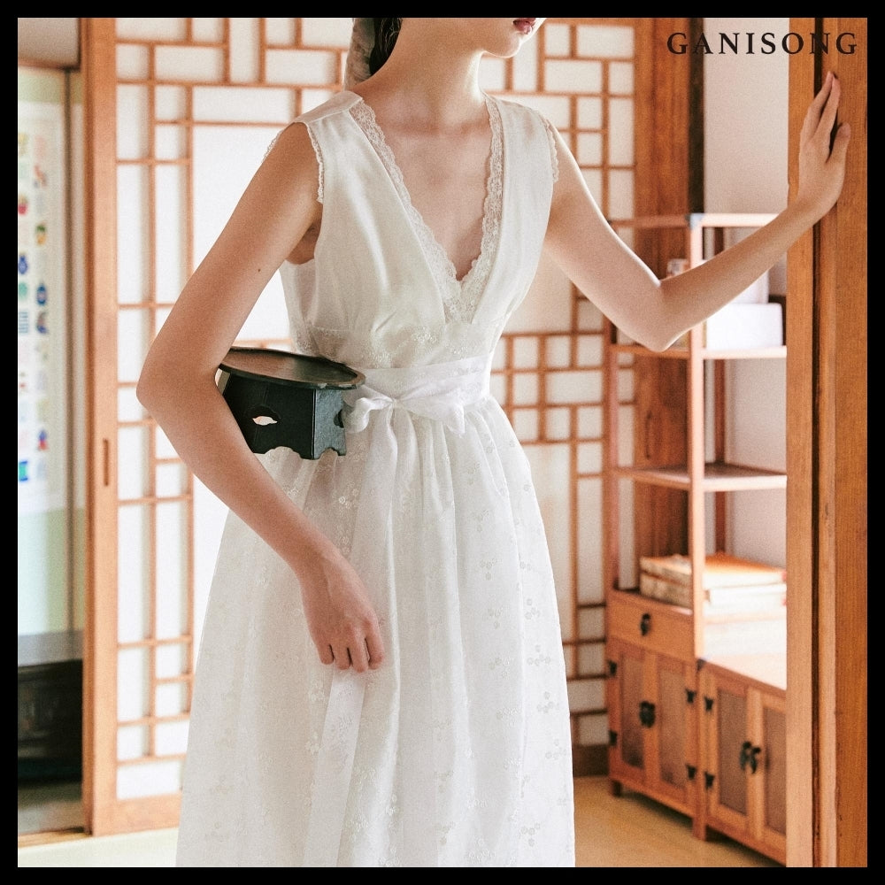 【GANISONG】Bridal Sumuk Dress White