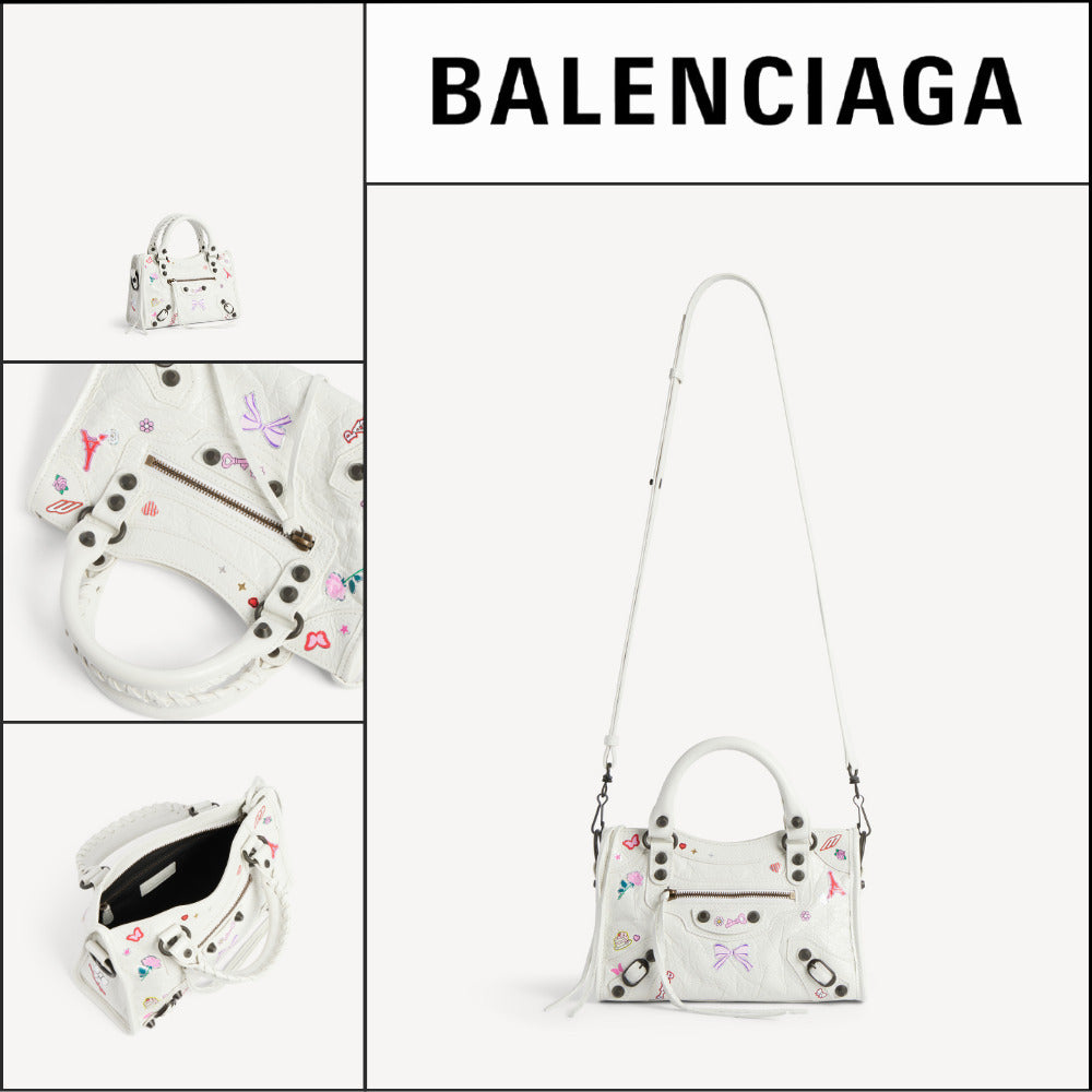 【BALENCIAGA】Le City Bag Mini White Multicolor