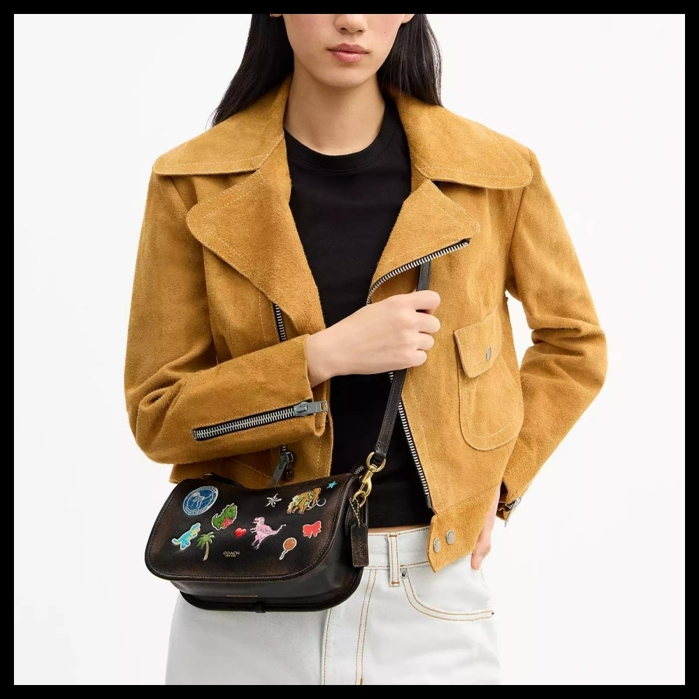 【Coach】Lexy Tenth Birthday Waverly Bag In Loved Leather