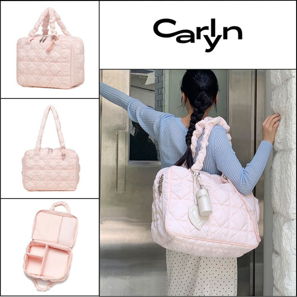 【carlyn】2WAY トラベルバッグ ペールピンク