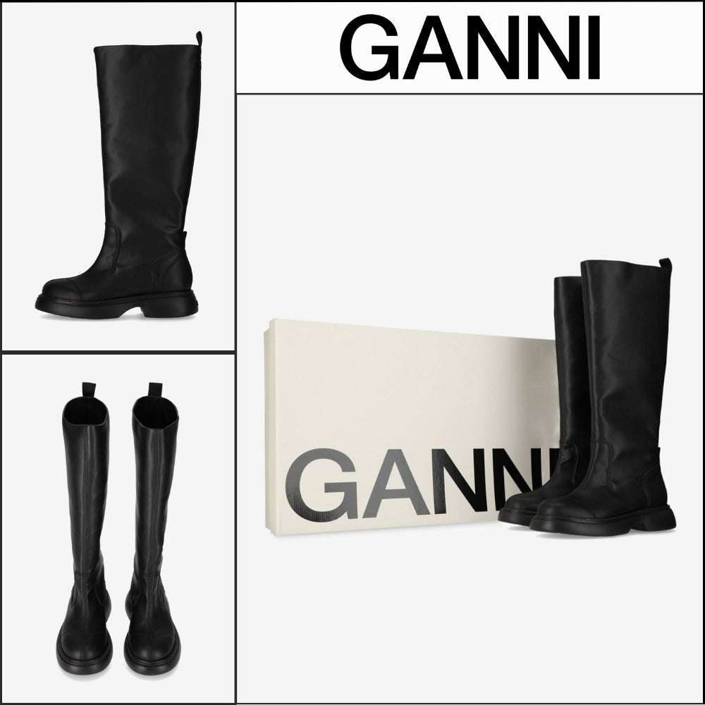 【Ganni】Everyday Tubular Boots - Black