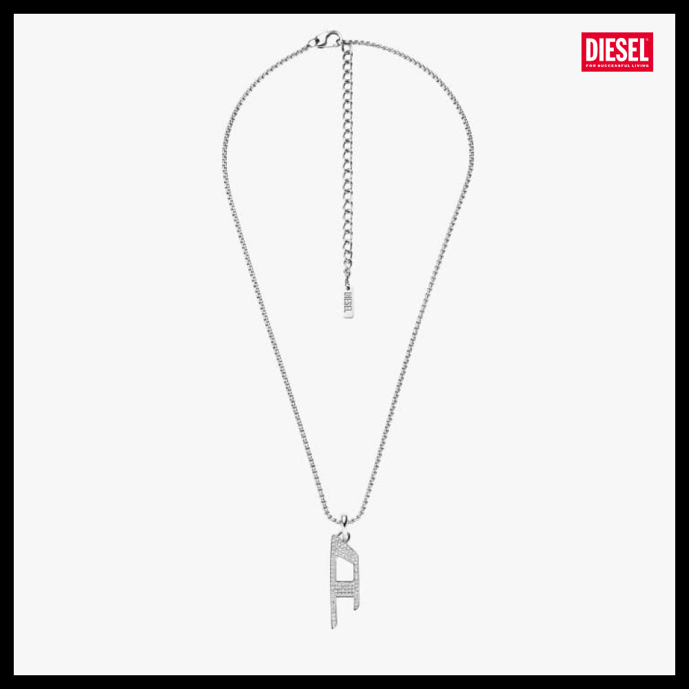 【DIESEL】D Logo Chain Pendant Necklace