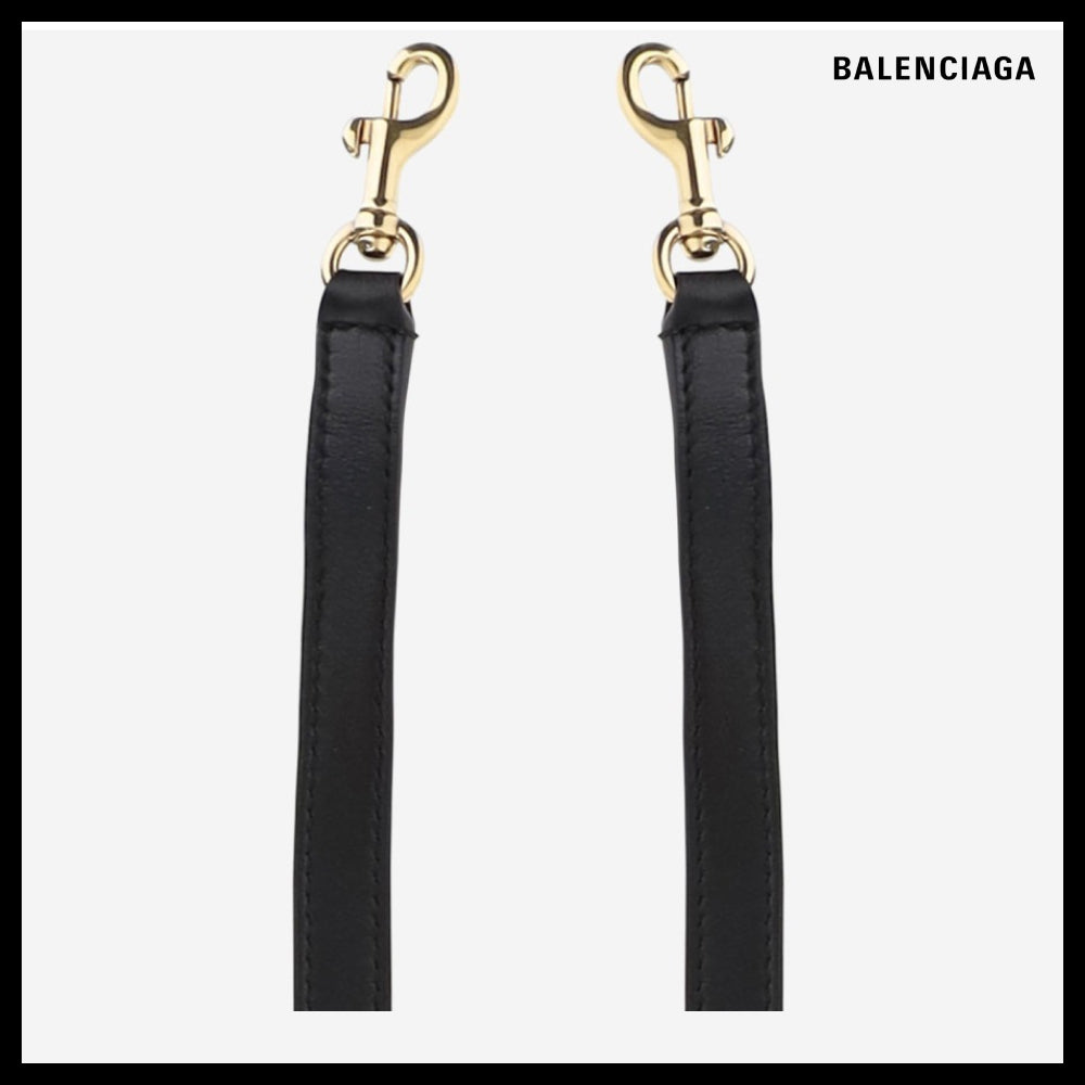 【BALENCIAGA】ブラックレザー スモール キャリーオール Hempton
