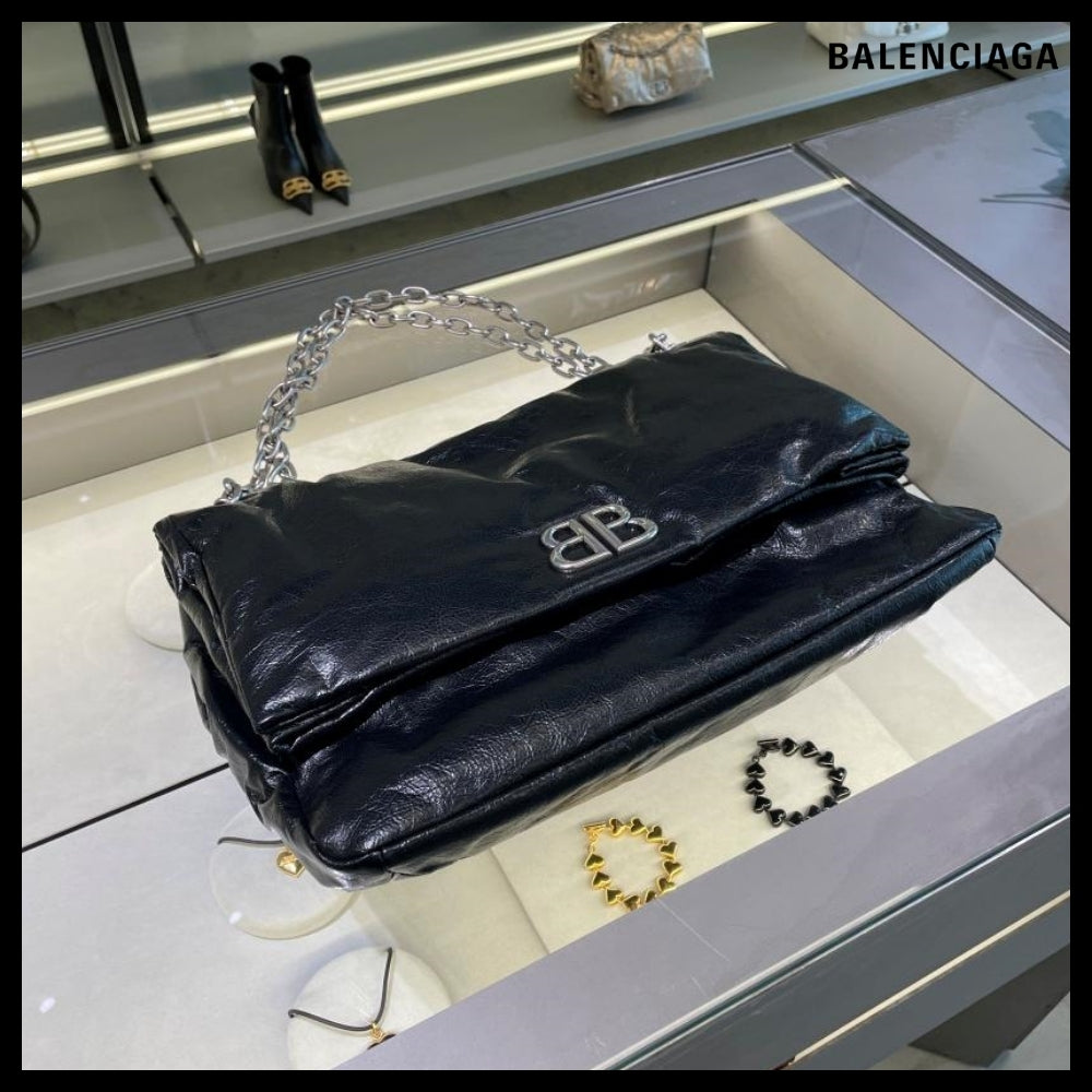【BALENCIAGA】Monaco Large Chain Bag Black