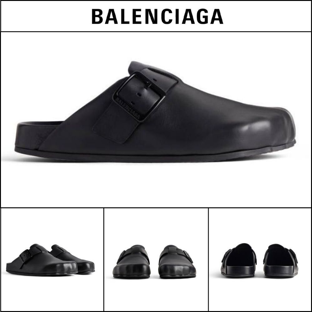 【BALENCIAGA】Sunday Mule Leather Black