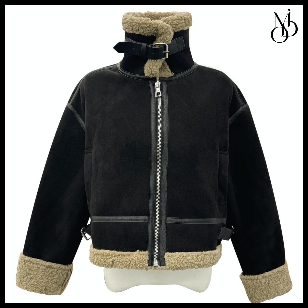 【MODIMOOD】Gumi Crop Shearling Suede Mustang 2 Colors