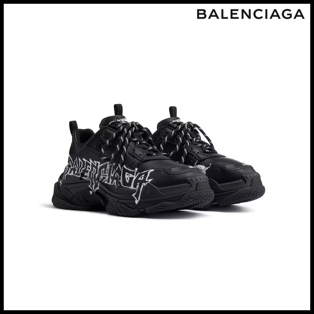【BALENCIAGA】Triple S Sneaker DIY Metal Black