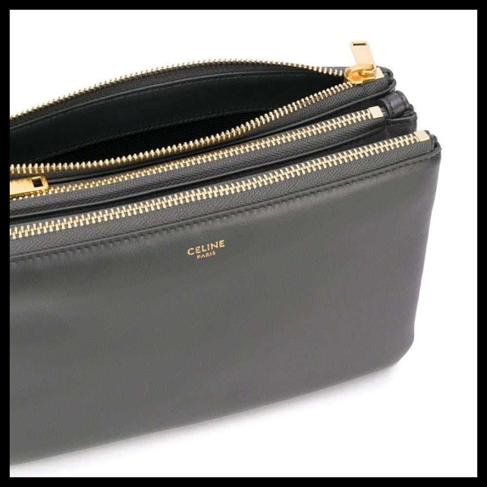 【CELINE】Small Trio Gray Shoulder Bag