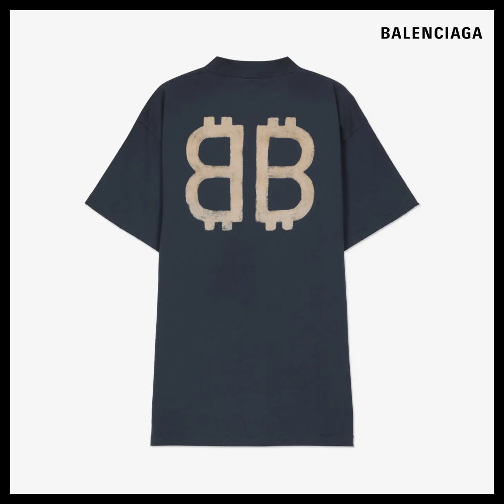 【BALENCIAGA】Oversized Short Sleeve T-Shirt - Washed Black