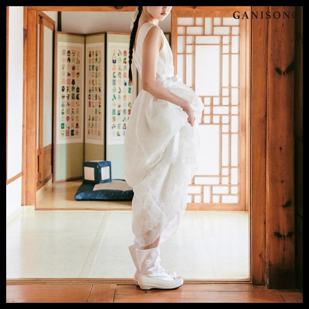 【GANISONG】Bridal Sumuk Dress White