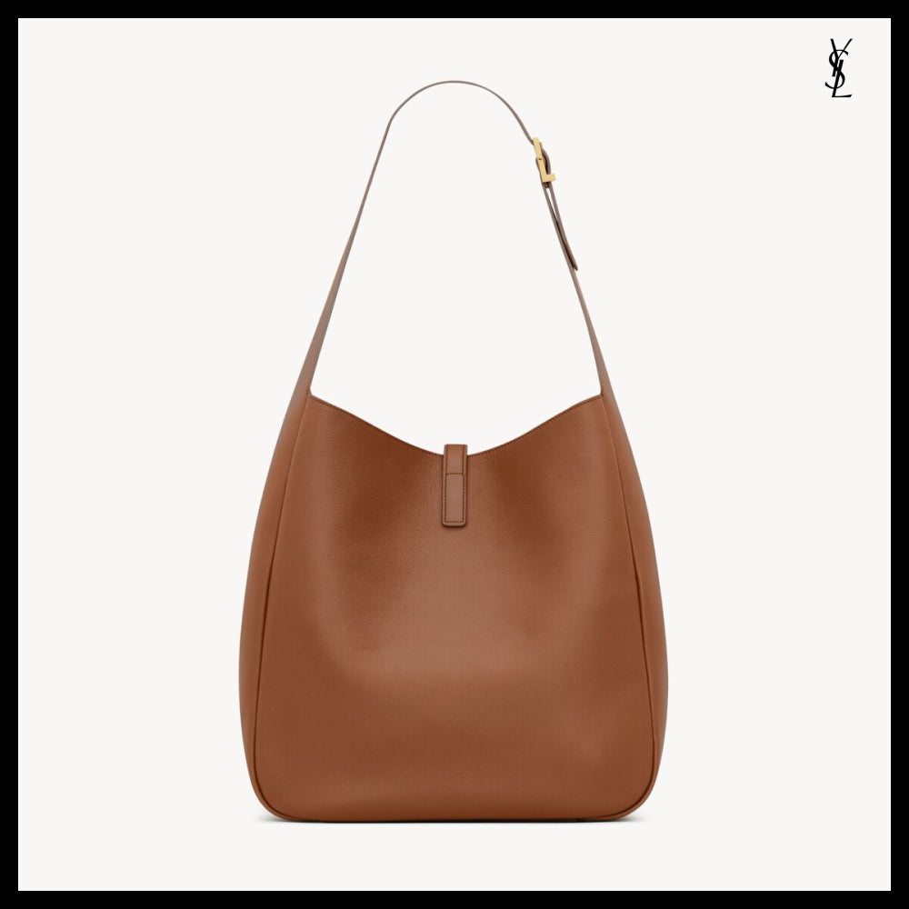 【Saint Laurent】Grained Leather Soft LE 5 A 7 Large Bag