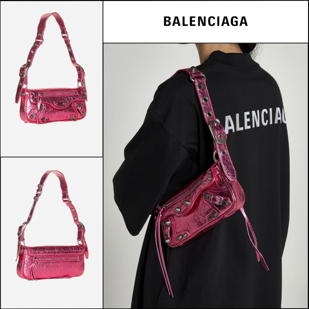 【BALENCIAGA】Cagole XS Leather Bag in Pink