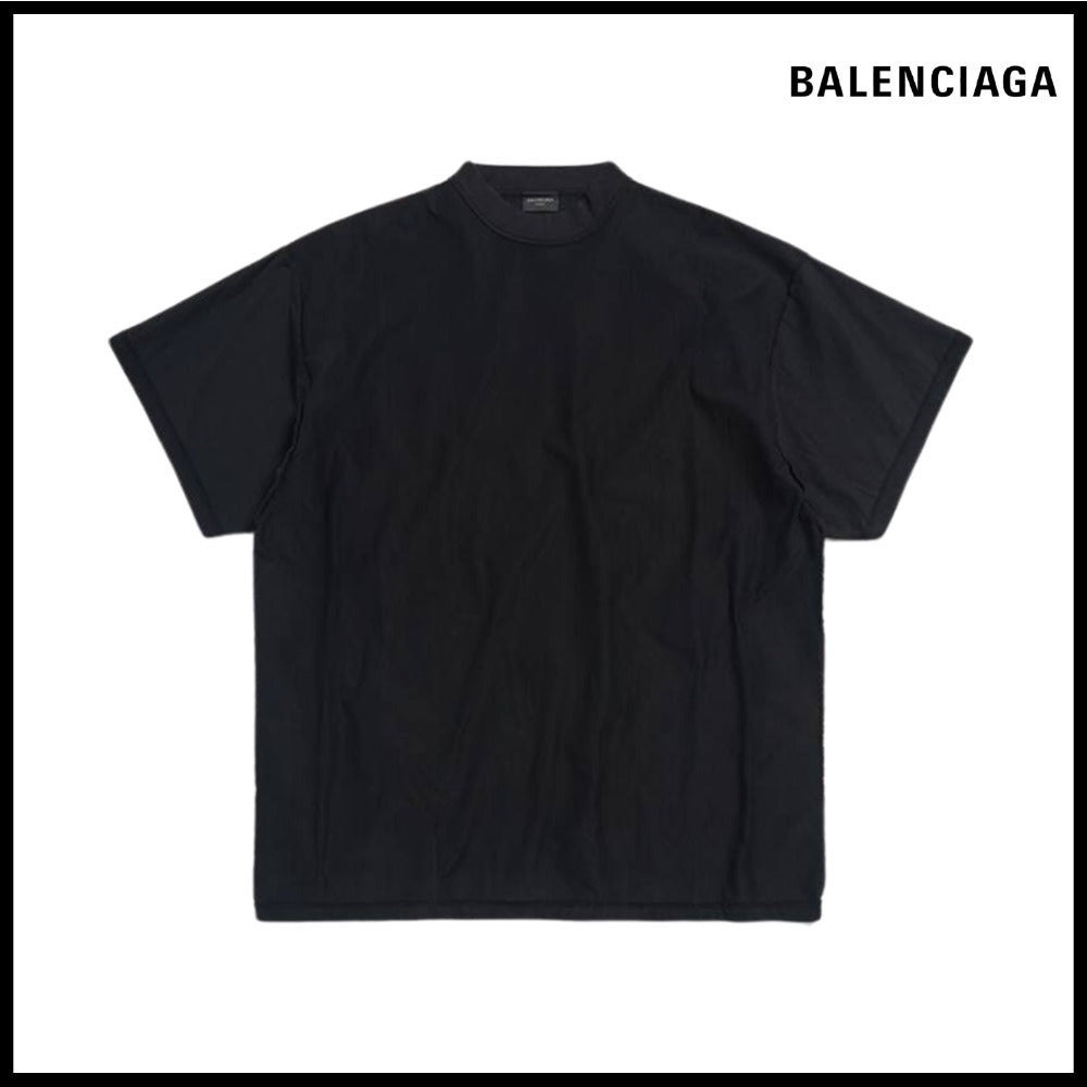 【BALENCIAGA】Inside-Out Oversized T-Shirt Black