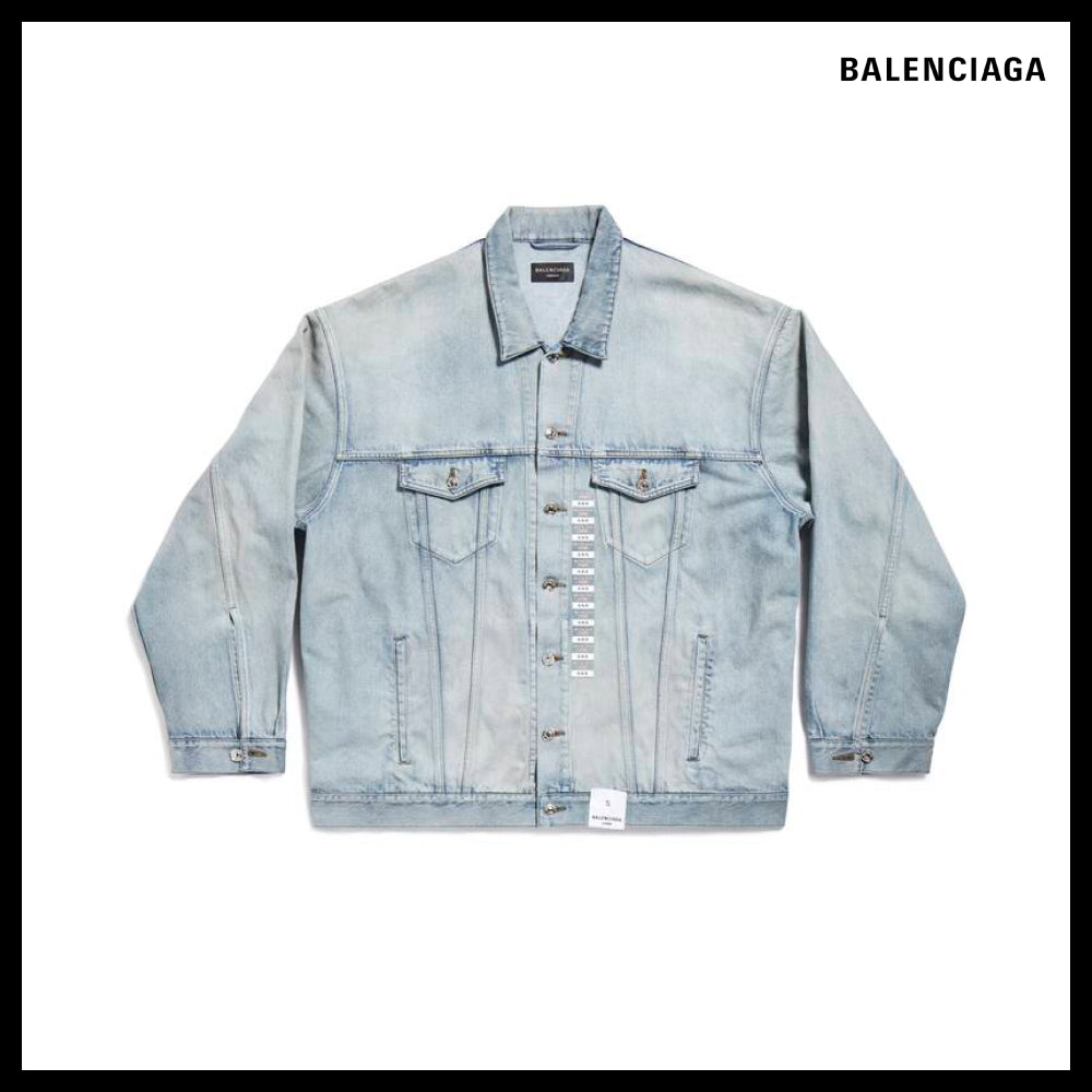 ★BALENCIAGAアウトレット セール ★DENIM SIZE STICKER JACKET