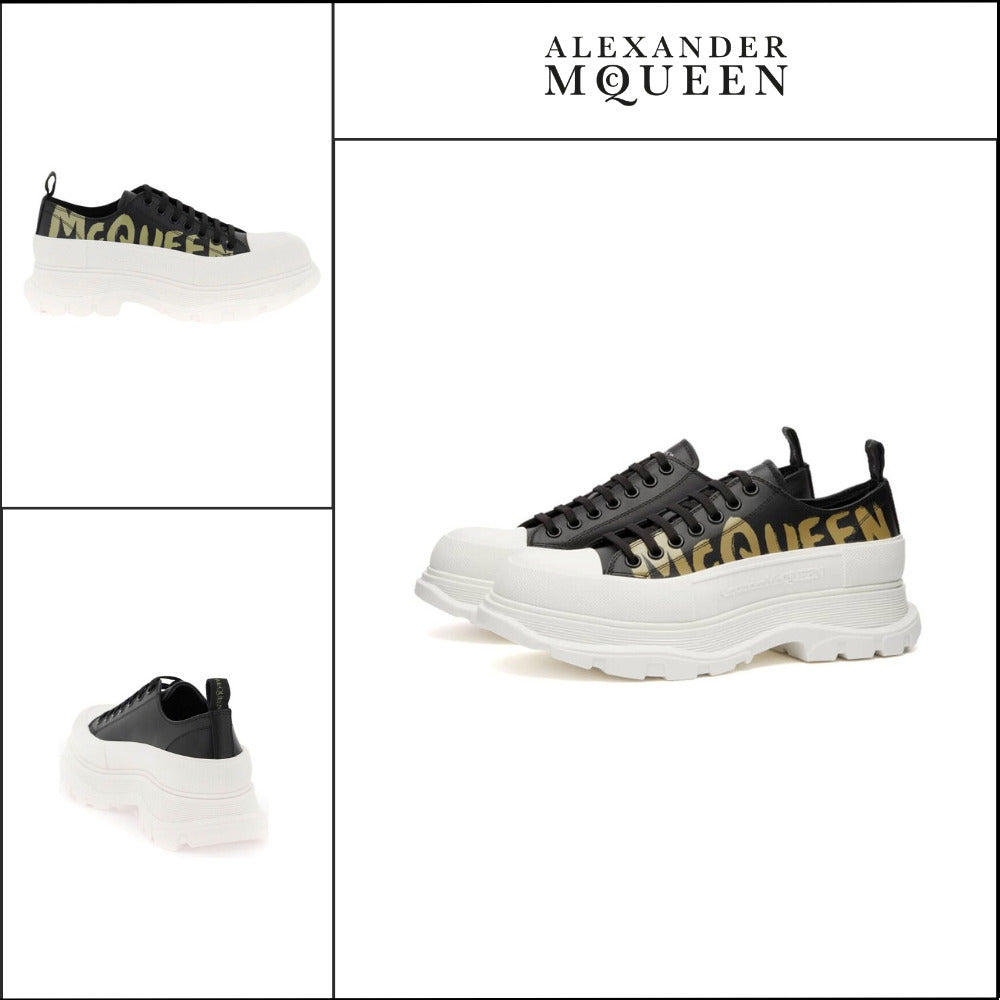 【Alexander Mcqueen】Tread Slick Lace-Up Sneakers