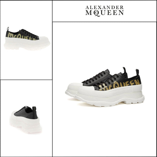 【Alexander Mcqueen】Tread Slick Lace-Up Sneakers