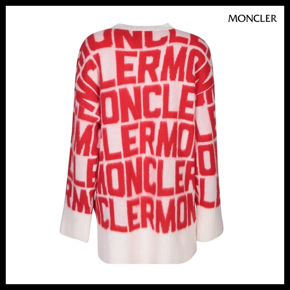 【MONCLER】Logo Wool Jacquard Sweater