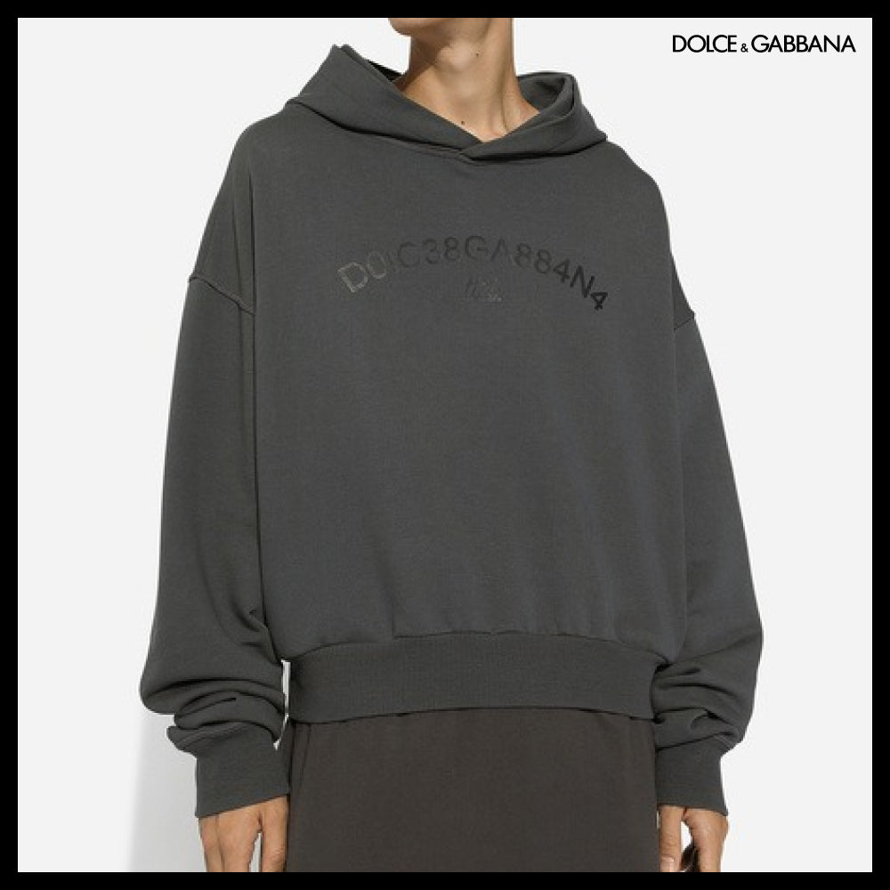 【Dolce & Gabbana】CROPPED HOODIE WITH DOLCE&GABBANA LOGO