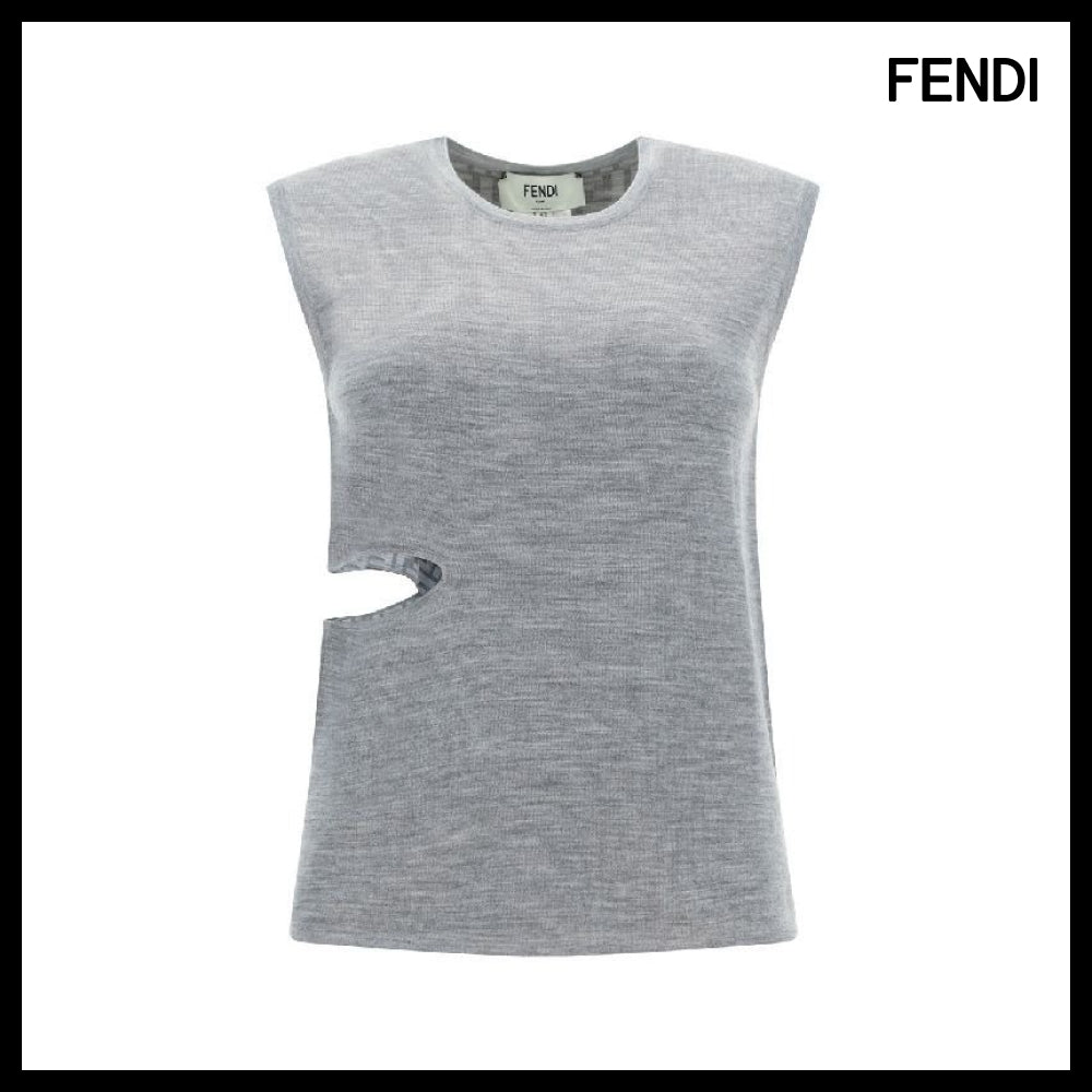 【FENDI】FF Reversible Cut-Out Wool Tank Top