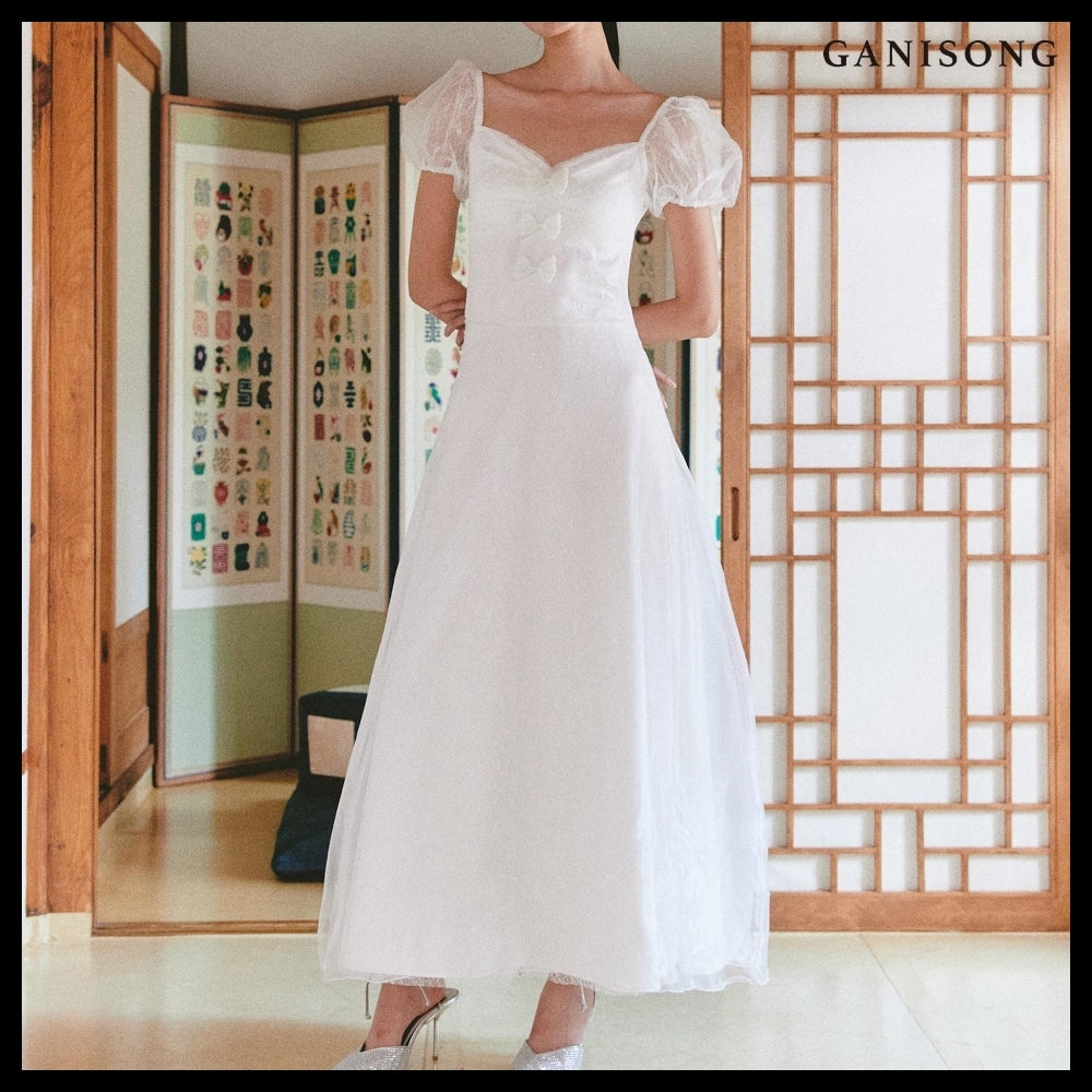 【GANISONG】Bridal Celia Dress White