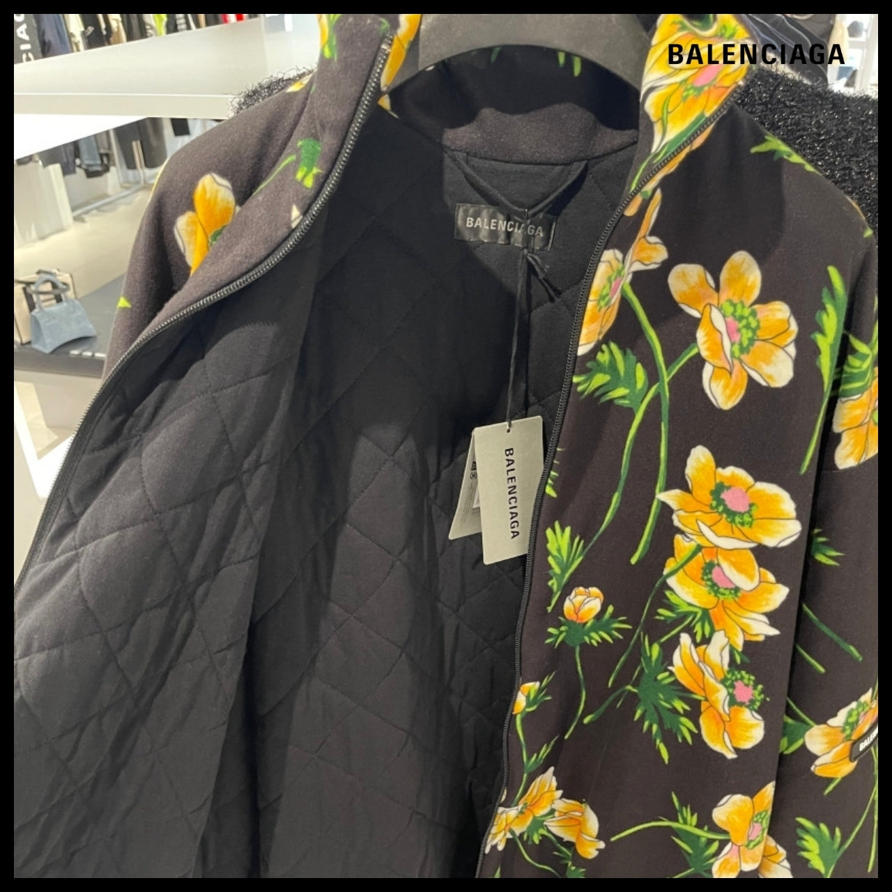 【BALENCIAGA】Zip-Up Jacket Black Yellow