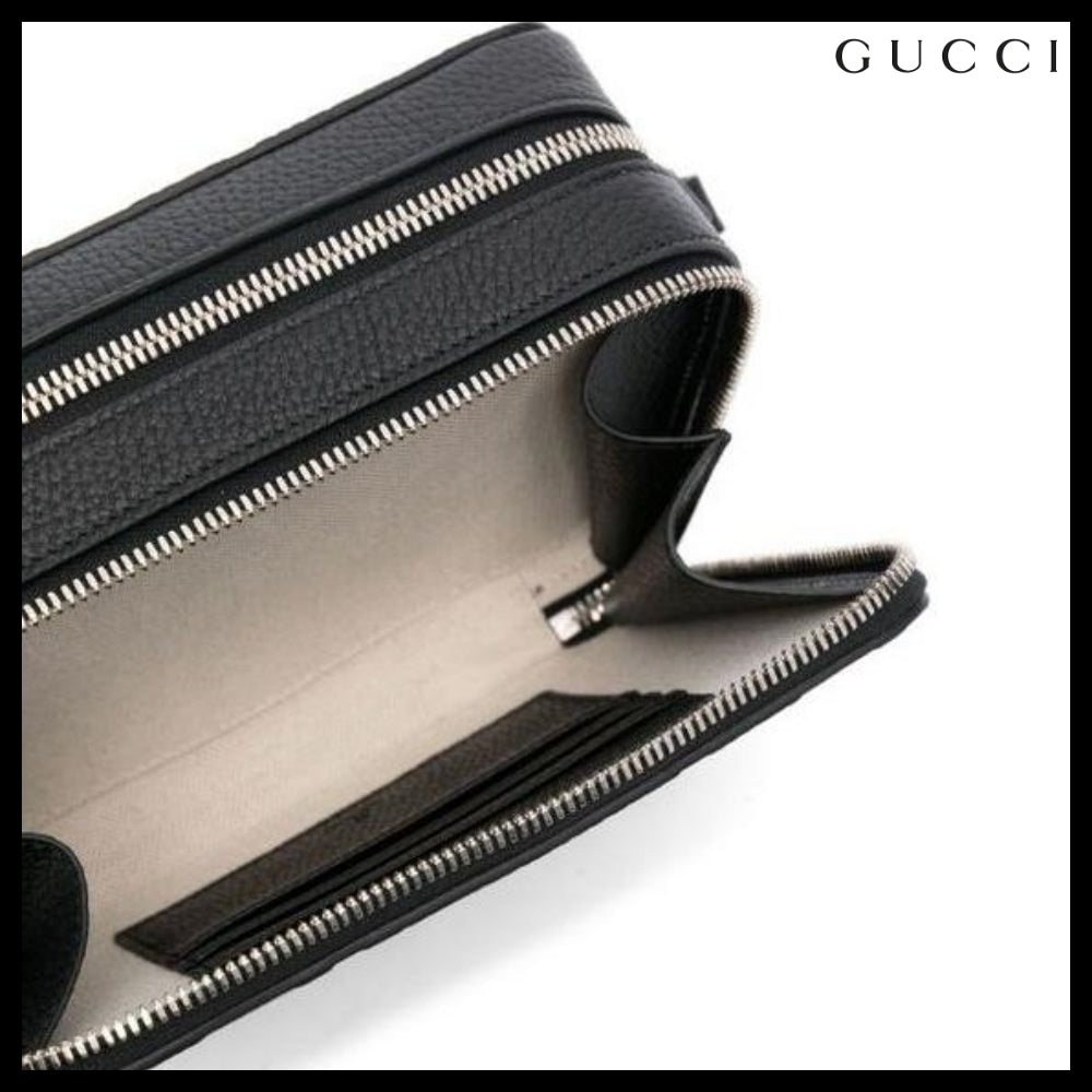 【GUCCI】Jumbo GG Calfskin Mini Crossbody Bag