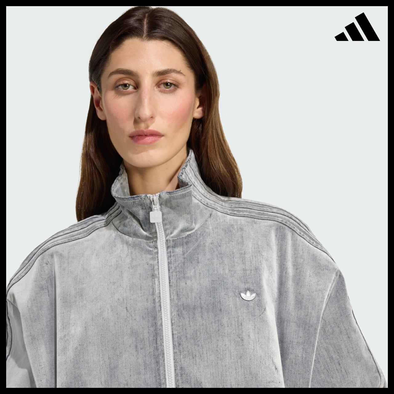 【ADIDAS】Brushed Twill Oversize Firebird Zip Jacket