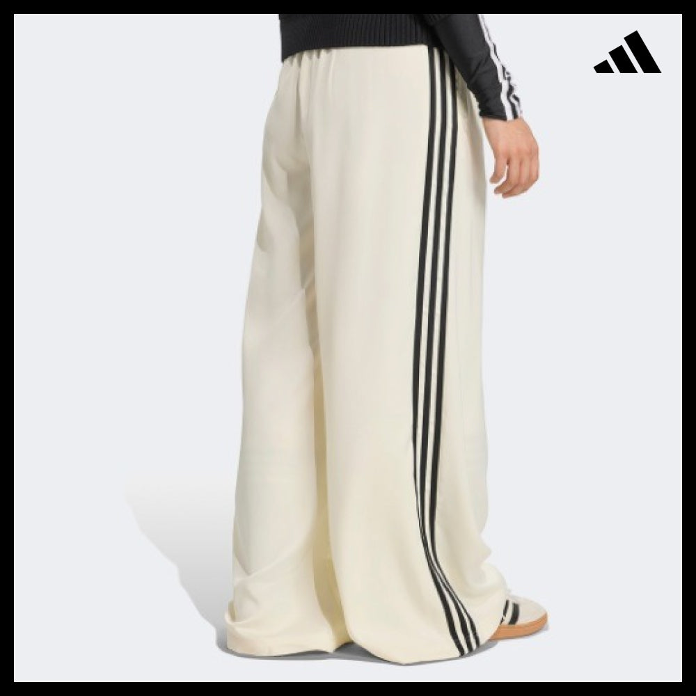 【adidas】Adicolor Satin Wide-Leg Track Pants CREWHT