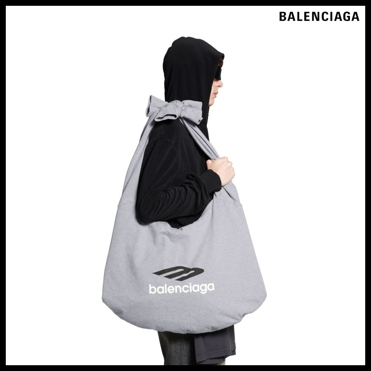【BALENCIAGA】New Jersey Hobo Bag Grey