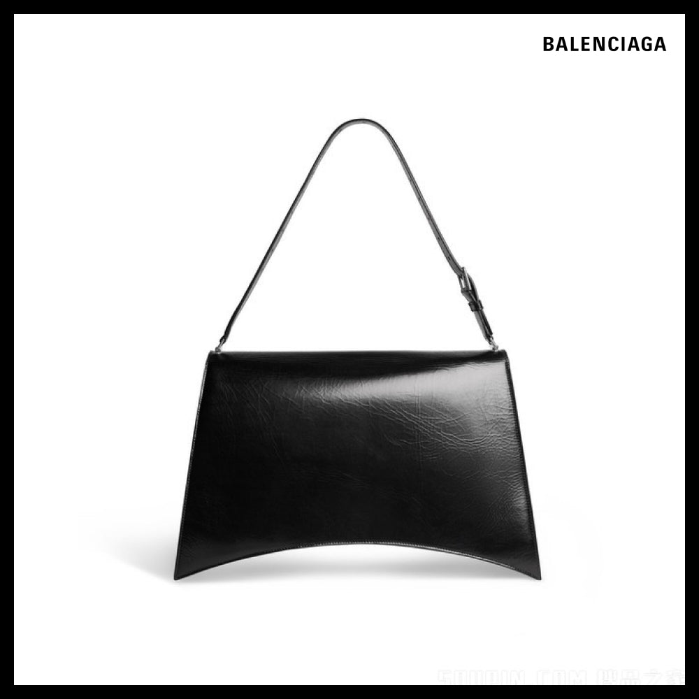 【BALENCIAGA】Crush Large Sling Bag Black
