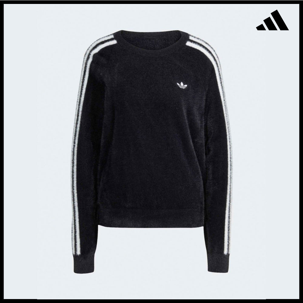 【ADIDAS】Holiday Black Knit Sweater Winter Knit