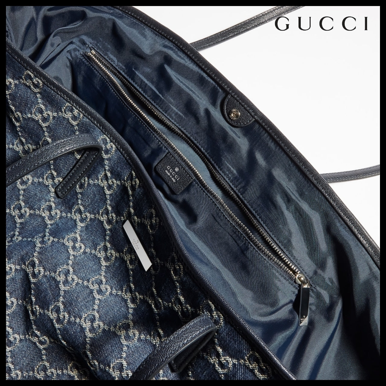 【GUCCI】Plaque Large Tote Bag