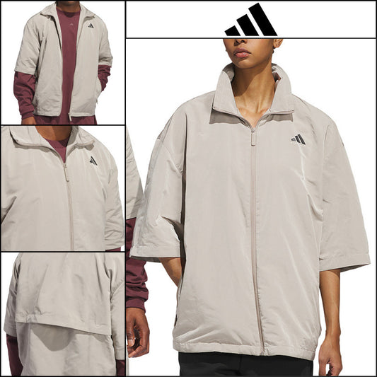 【ADIDAS】 Basketball Full-Zip Shooting Shirt Putty Beige