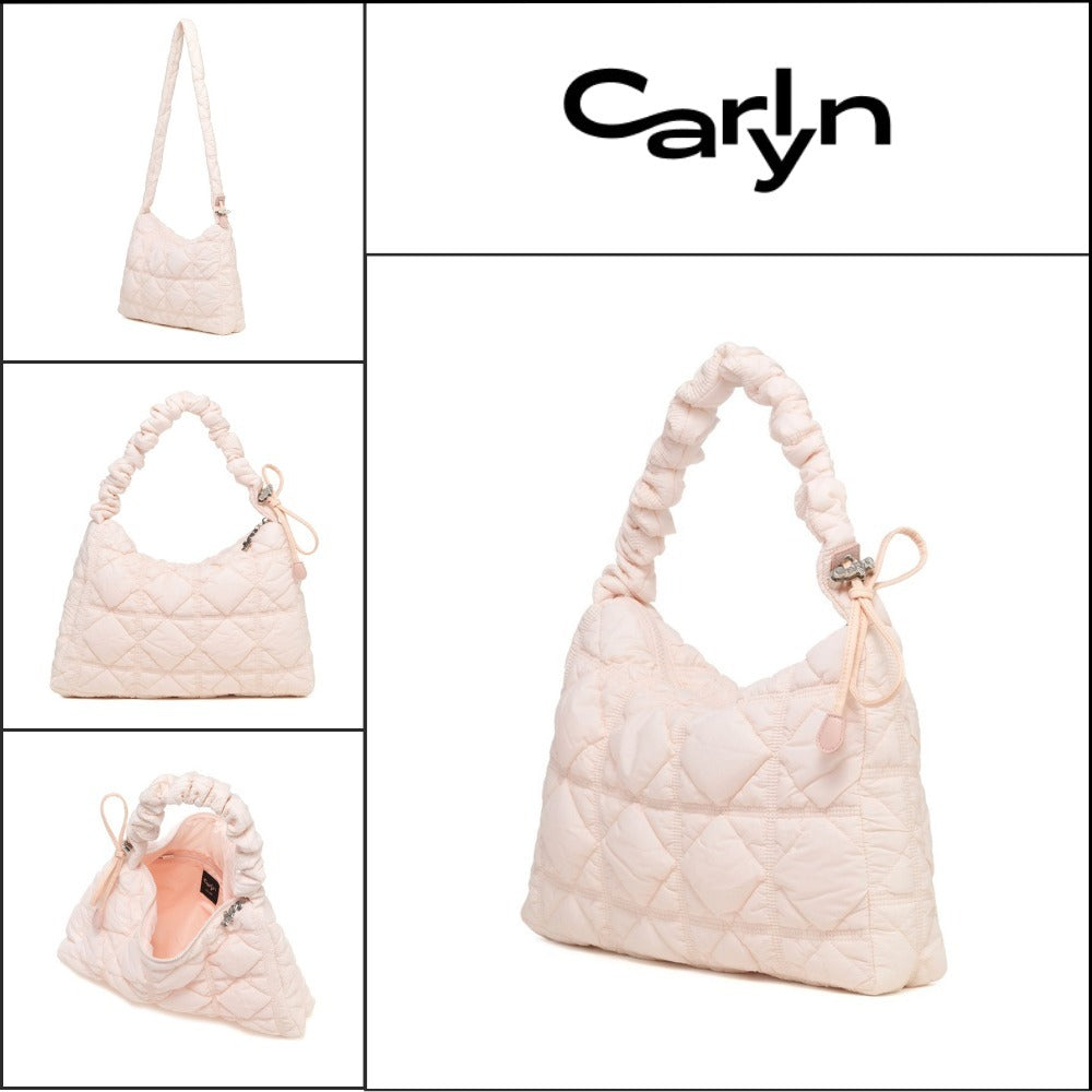 【carlyn】3WAY ナイロンレーンバッグ ピーチ