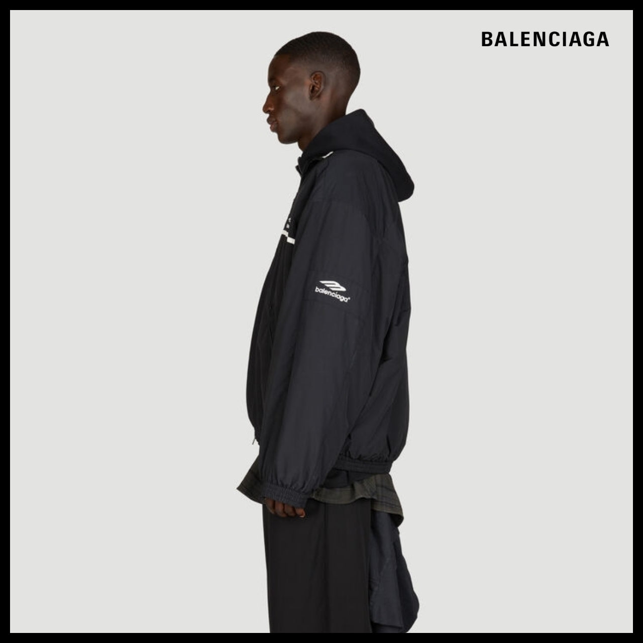 【BALENCIAGA】3B Sports Icon Layered Tracksuit Jacket