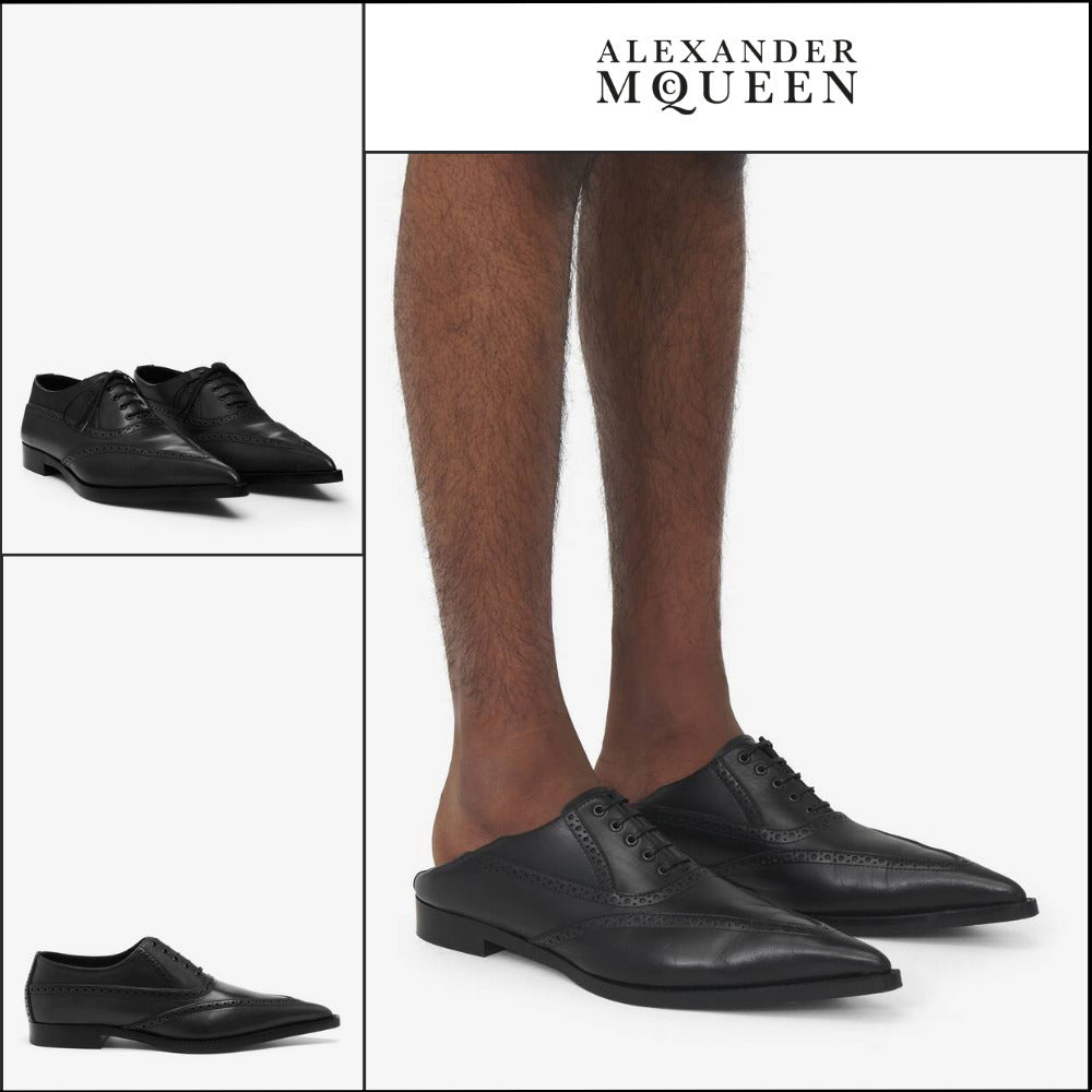 【Alexander Mcqueen】Birdee Brogue Lace-Up Closure
