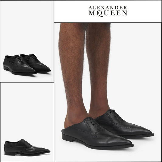 【Alexander Mcqueen】Birdee Brogue Lace-Up Closure