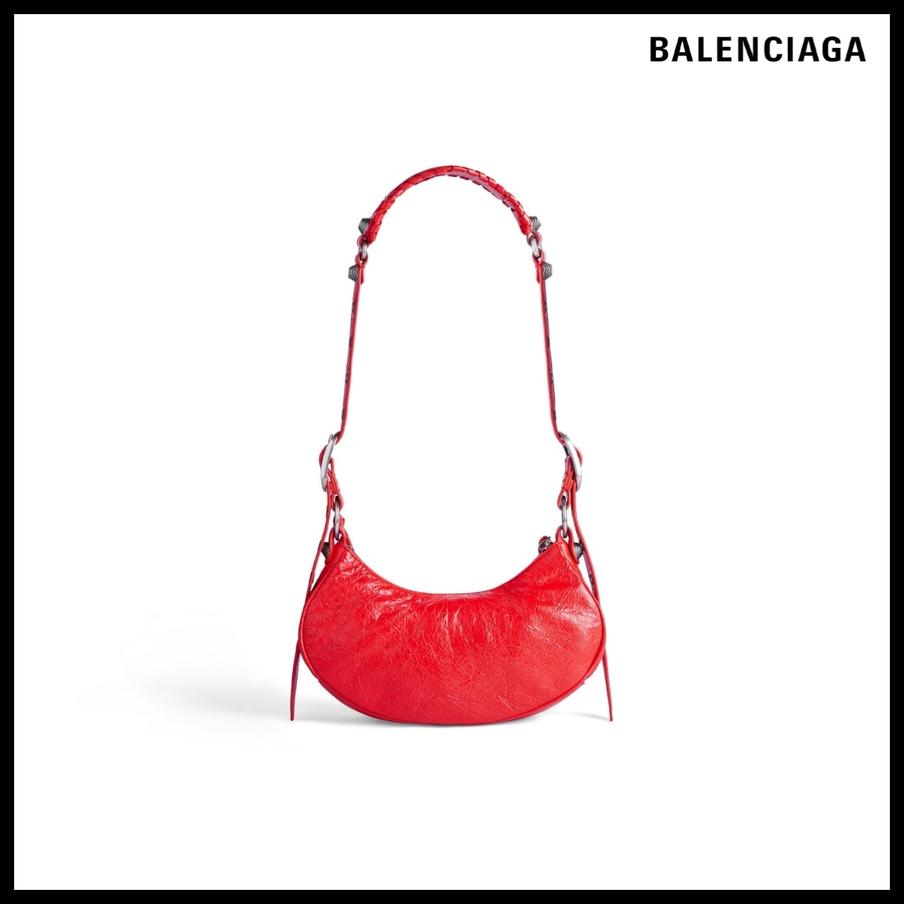 【BALENCIAGA】XS Le Cagole Shoulder Bag in Tomato Red