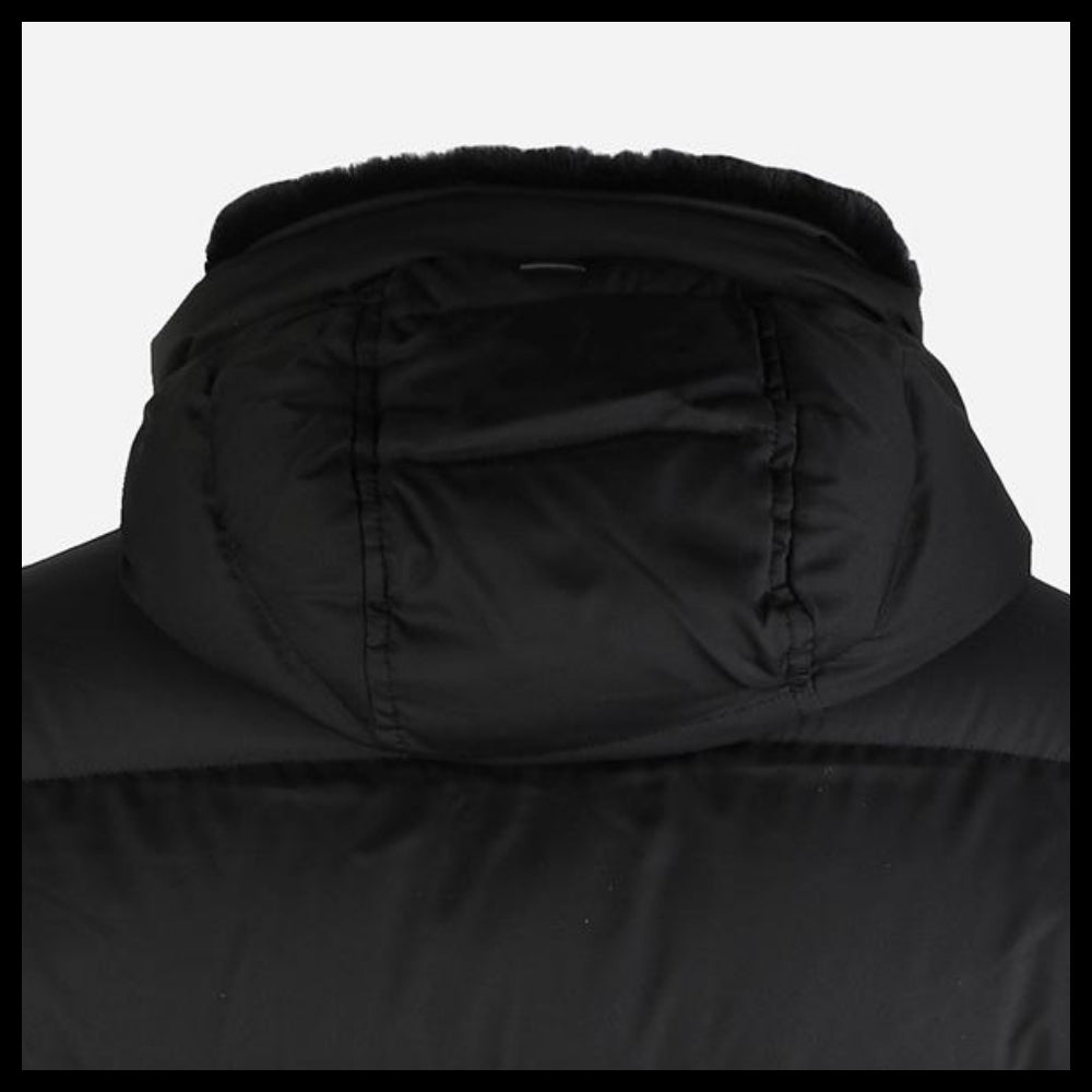 【Herno】Men's Arendelle Hooded Padded Jacket Black
