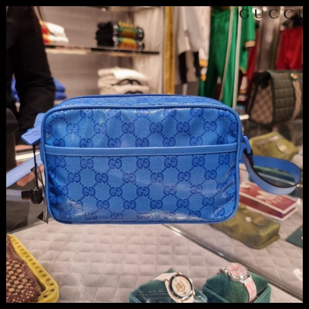 【GUCCI】Men's GG Crystal Canvas Mini Shoulder Crossbody Bag
