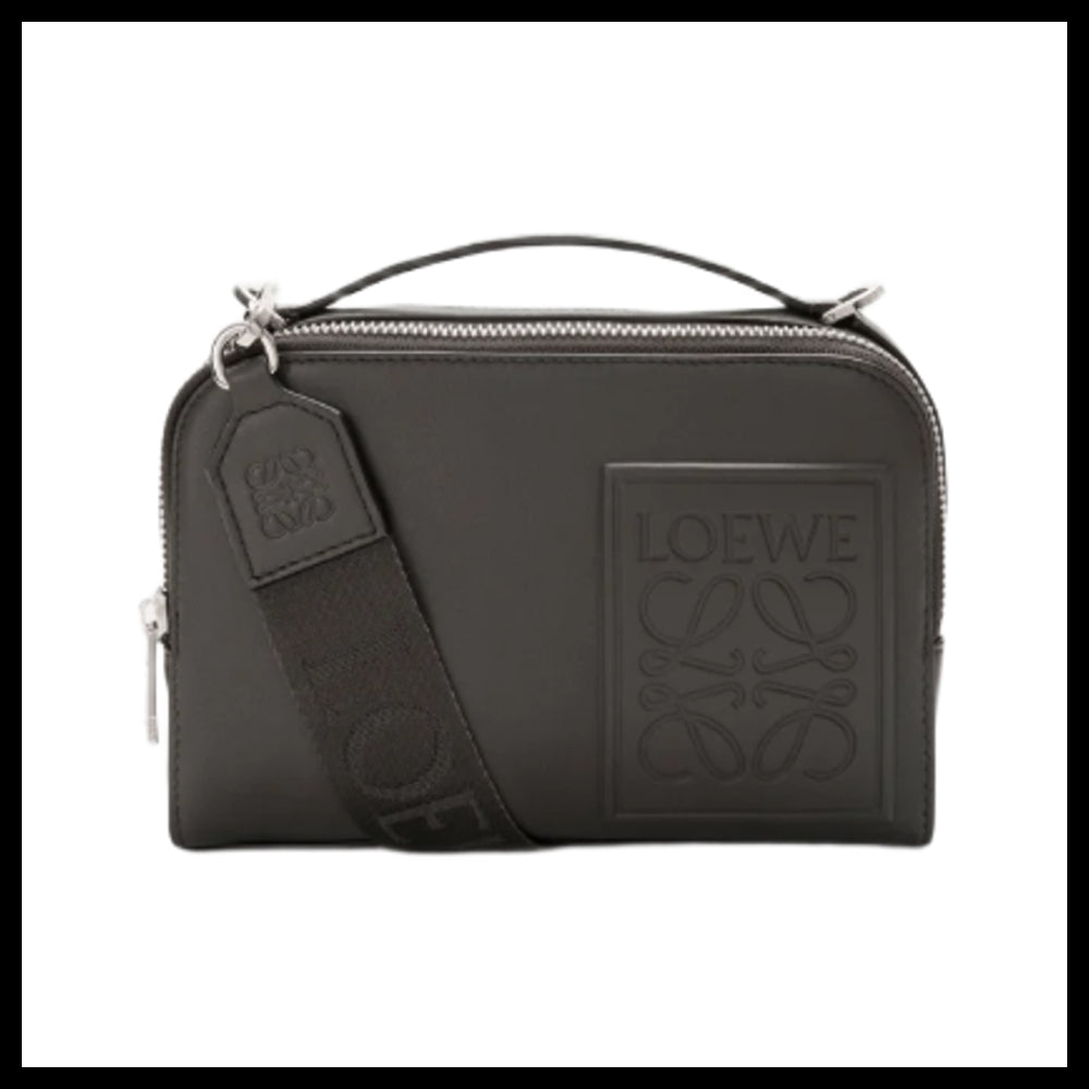 【LOEWE】Satin Calfskin Mini Camera Crossbody Bag Dark Gray