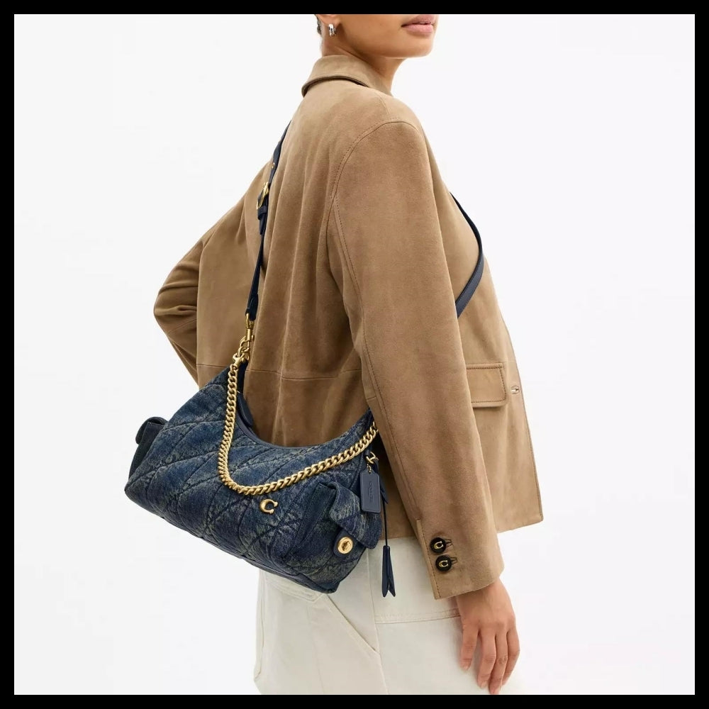 【Coach】Pocket Juliet Bag 30 In Regenerative Cotton Denim
