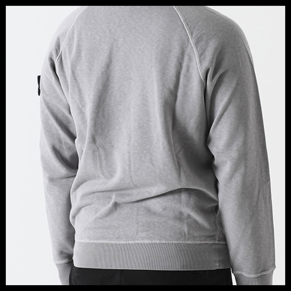 【STONE ISLAND】Badge Sweatshirt Heather Gray Men