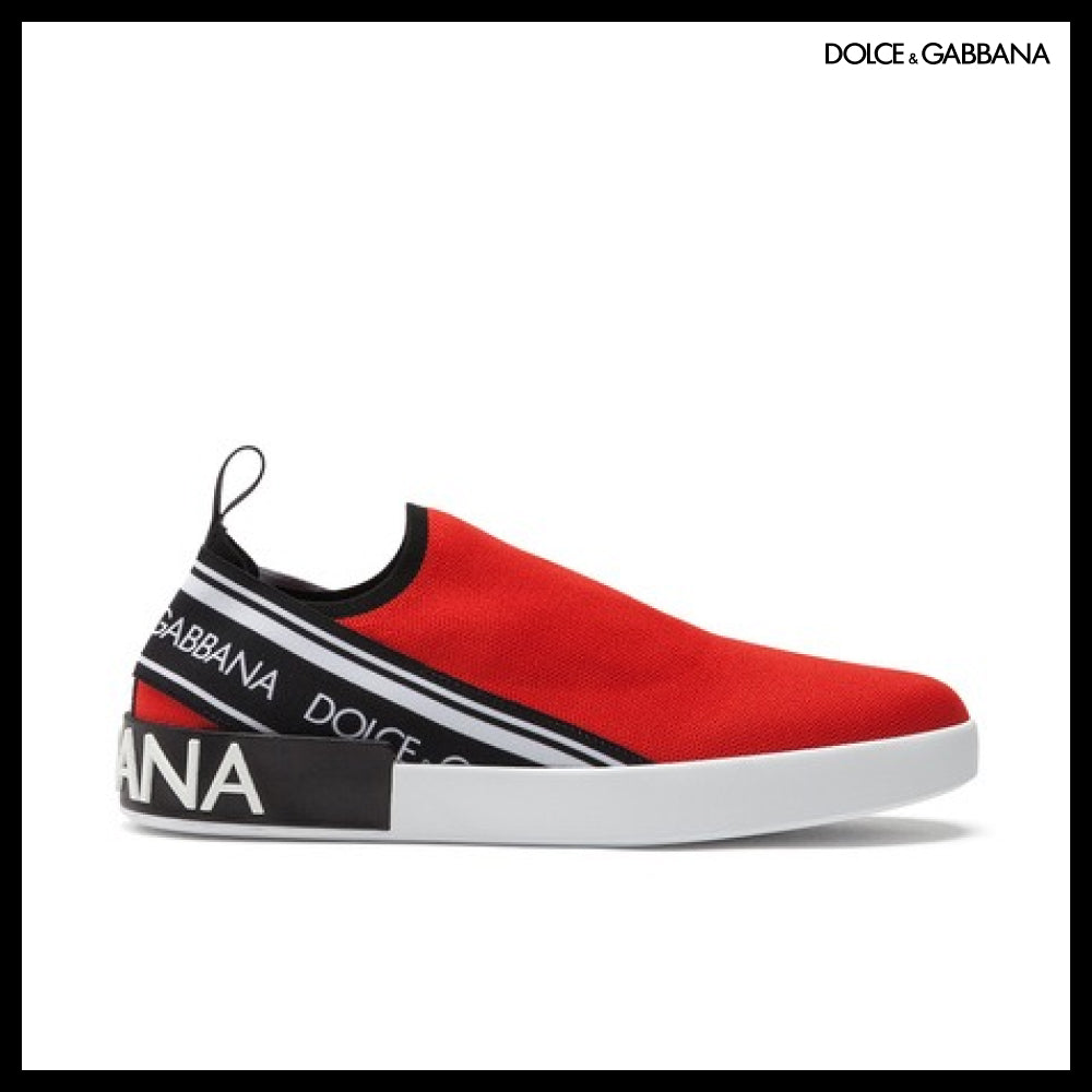 【Dolce & Gabbana】SLIP-ON PORTOFINO SNEAKERS IN MESH