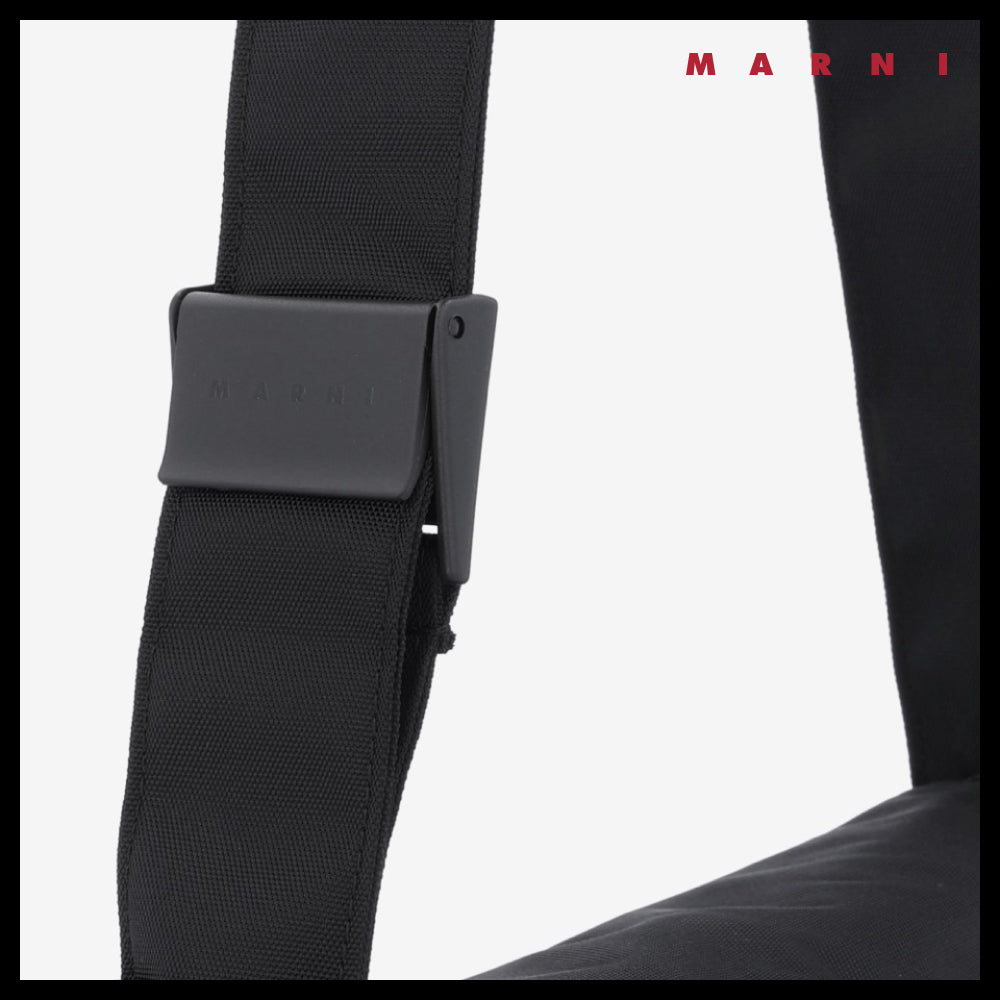 【MARNI】Small messenger crossbody bag black