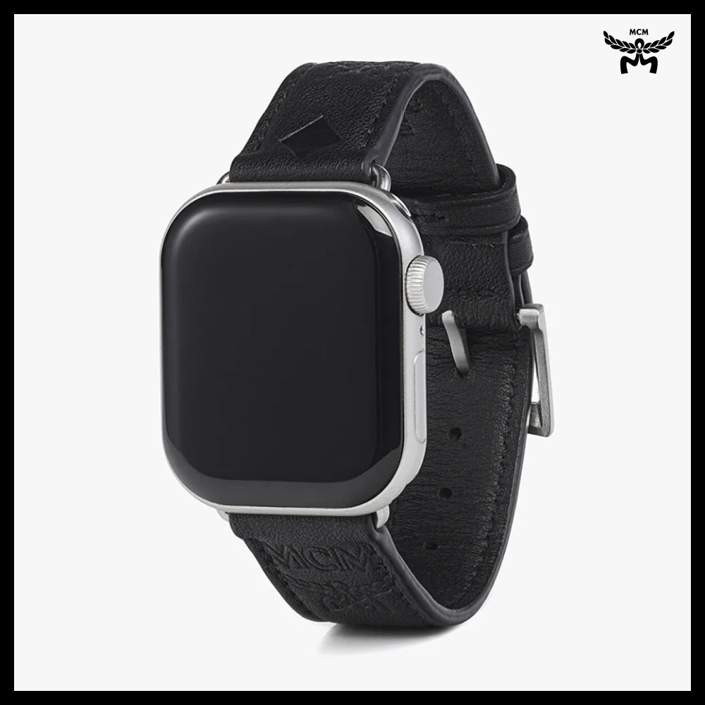 【MCM】Embossed Monogram Leather Apple Watch Band