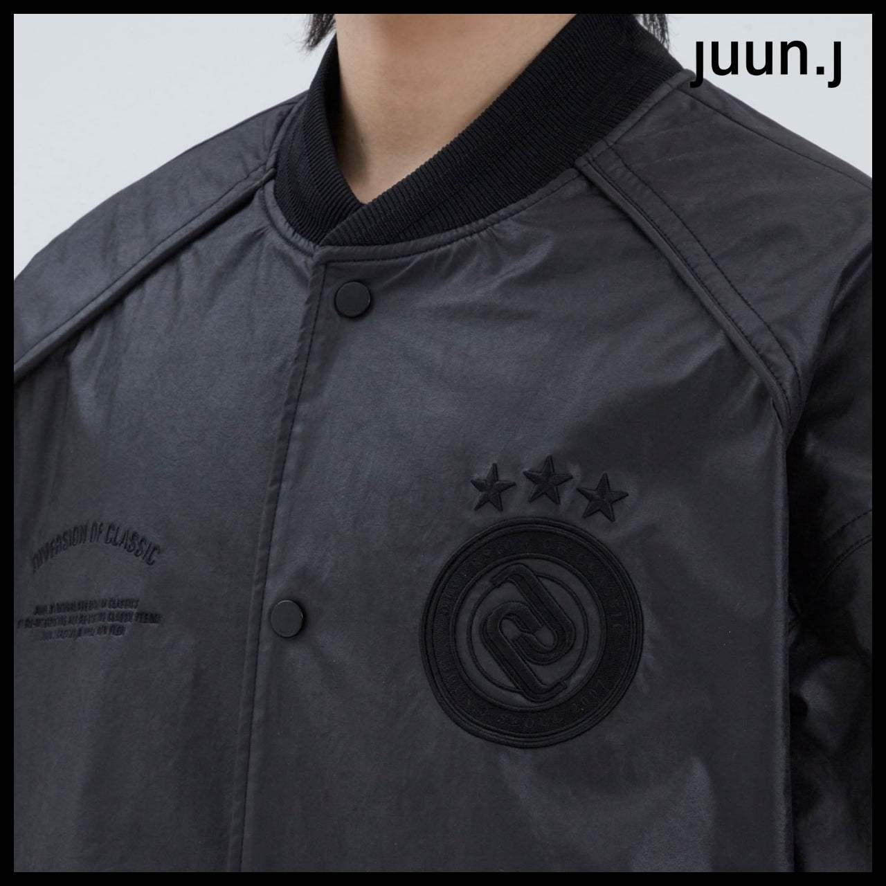 【JUUN.J】CORE Archive Football Varsity Jumper Black