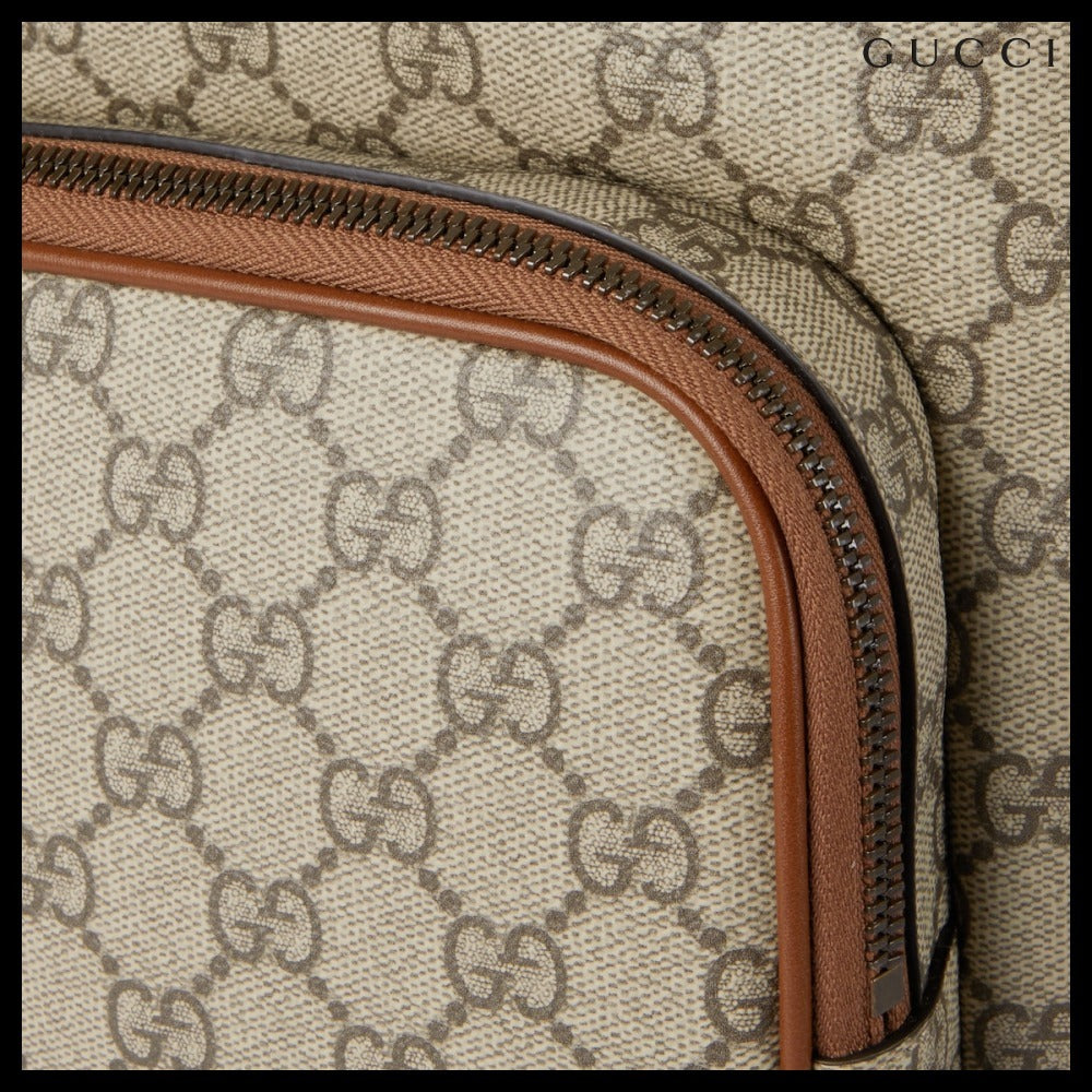 【GUCCI】GG Emblem Backpack Beige